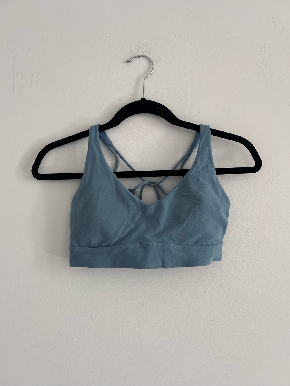 Athleta Dusty Blue Strappy Sports Bralette